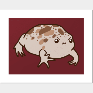 Cute Grumpy Desert Sand Frog Posters and Art